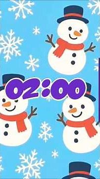 2-Minute Cozy Snowman Winter Timer – Quick Countdown for Classroom & Focus