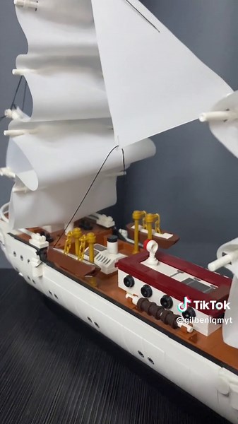 One of the white navy ship medels!🚢✨ #lego #model #decor #navyship #collection #toys #father #fathergifts #legotiktok #fyp