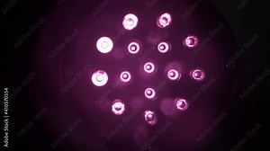 Working Infrared LED Reflector Close Up. Modern CCTV Device Technologies. Surveillance Industry.