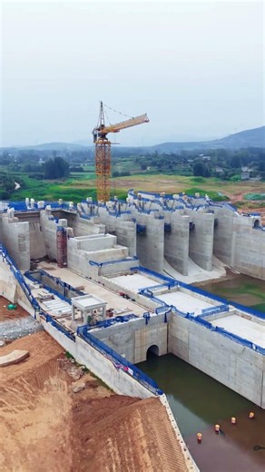 Hanshan Reservoir Construction, Spillway And Navigation Hub Casting