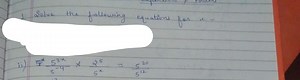 Solve the following equation for x:\frac{5^{x} \cdot 5^{3x}}{... | Filo