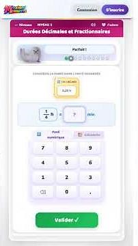 Durées Décimales et Fractionnaires - Jeu éducatif gratuit | Mission Révisions