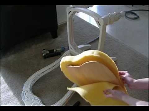 Upholstering the Back of a Padded Dining Room Chair {Part 1}