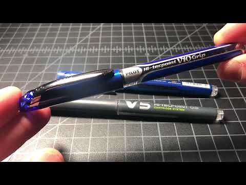 Pilot Hi-Tecpoint V10 Grip - V5 vs V7 vs V10 Pens Compared
