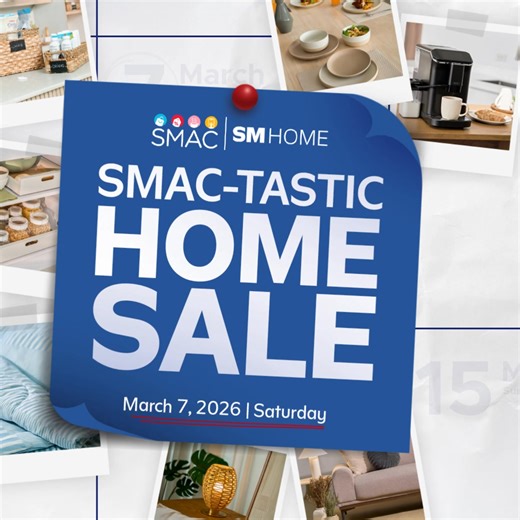 📢 Calling all SMAC and SMAC Prestige Members! Welcome the start of summer with rewarding home deals that will brighten your space ☀️ This March 7, enjoy the SM Home SMAC-TASTIC Home Sale with up to 50% OFF on select items, plus an EXTRA 10% OFF on ALL items when you shop with your SMAC. Don’t forget to check out with your SMAC or SMAC Prestige card and make the most of this ONE-DAY treat! For all things home, shop SM Home anytime, anywhere! 🛒 In-Store 💻 www.smhome.ph 🛍️ Personal Shopper 📱 S