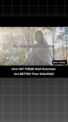 Over 60? These wall exercises are better than walking #seniorhealth #seniorhealthtips #over60fitness #seniorlifestyle #agingstrong
