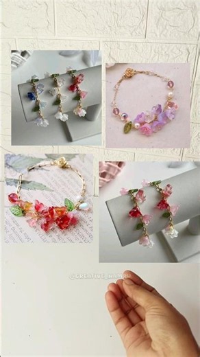 DIY Tulip Bracelet 🌷✨ | Handmade Floral Bracelet Tutorial #diy #shorts #trending #viral #craft