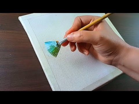 Easy Way to Paint a Amazing Winter Scene /Acrylic Landscape Tutorial / DEMO #242