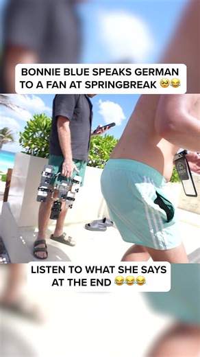 Bonnie Blue Speaks German to Fan at Spring Break