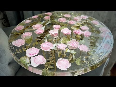 DIY Epoxy Table with Elegant Roses – Step by Step!