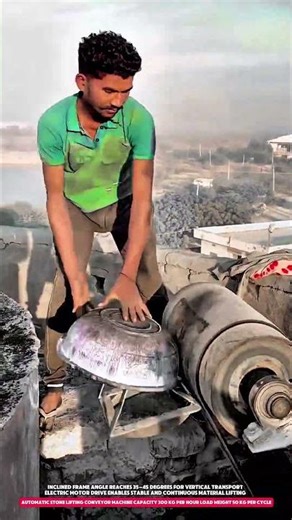 Automatic Stone Lifting Conveyor Machine Capacity 300 kg per Hour Load Weight 50 kg per Cycle