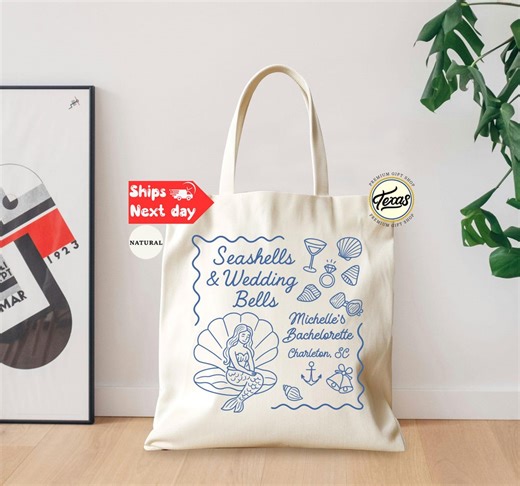 Beach Bachelorette Gift Bag: Coastal Bride Tribe Bag - Etsy