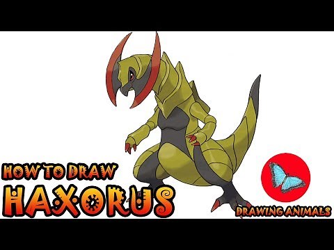 How To Draw Haxorus Pokemon | Drawing Animals