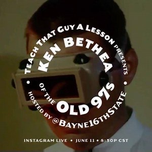 How about a free online guitar lesson from our own Ken Bethea? And for a good cause, too. Join us Thursday with @bayne16thstate. | Old 97's