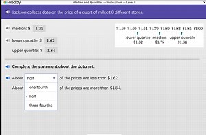 i-ReadyMedian and Quartiles - Instruction - Level FJackson c... | Filo