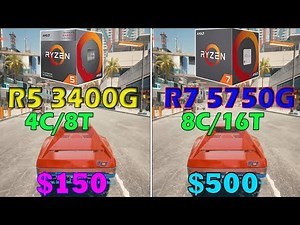 Ryzen 5-3400G Vs Ryzen 7-5750G || 12 Game benchmark in 4K