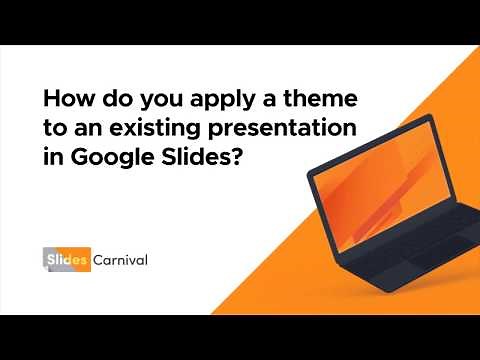 How do you apply a theme to an existing presentation on GoogleSlides?