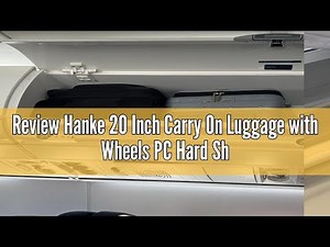 Review Hanke 20 Inch Carry On Luggage with Wheels PC Hard Shell Suitcase Top Opening Aluminum Frame
