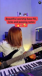 Beautiful worship bass fill, licks and passing notes 🔥🎸🥰 #bass #reelsfbシ #basstutorial #basslessons #basslady | BassLady