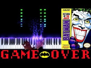 Batman: Return of the Joker (NES) - Game Over - Piano|Synthesia