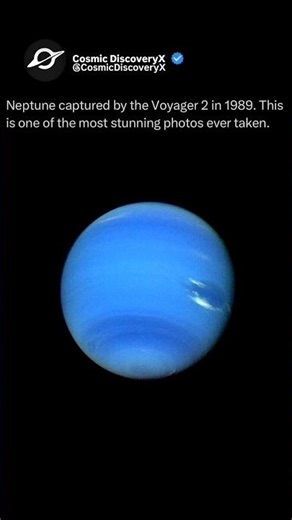 First Image Of Neptune Captured By Voyager 2 😇 #viral #shorts