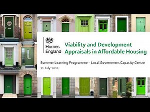 Viability & Development Appraisals for Affordable Housing - 2022 Summer Learning Programme