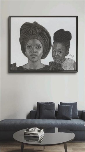 Commissioned Realistic Portrait Drawing | Charcoal & Graphite on Paper