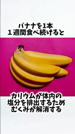 バナナを毎日食べたらどうなるの？①【30秒でわかる効果まとめ】#バナナ #ダイエット #筋トレ #美容 #健康 #雑学 #ナレーター #小林将大