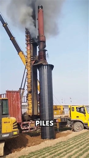 How a Diesel Hammer Pile Driver Works 🤯