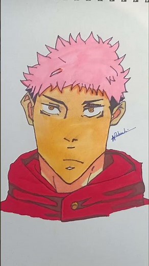 Drawing of yugi itadori. #anime