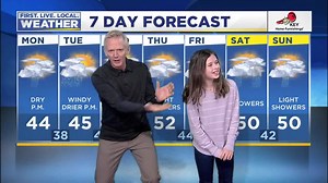 Andy Carson had a special guest on Good Day Oregon. Nice job helping with the 7-day forecast, Hannah! Keep up with the latest FOX 12 Weather at kptv.tv/Fox12Wx. | FOX 12 Oregon