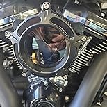 Air Filter Motorcycle Air Cleaner Intake System Fit for Harley Touring 2000-2007 Dyna 2000-2017 Softail 2000-2015 Black