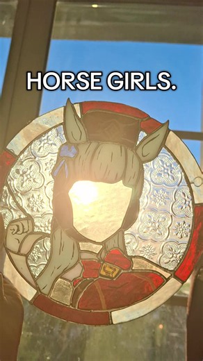 Goldship Rice Shower fan art — horse girls in stained glass