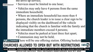 Churches allowed to open but with restrictions | Eyewitness News Bahamas