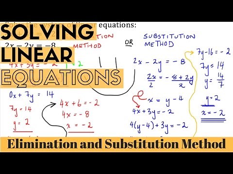 Solving Linear Equations - Elimination and Substitution Method