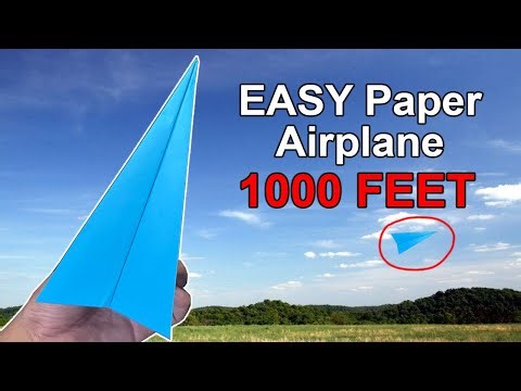 1000 FEET! How To Make EASY Paper Airplanes that fly far