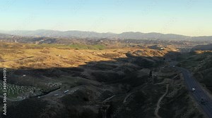 Southern California Los Angeles County USA, the Tejon Pass Or Grapevine Pass, 4k drone shot Stock Video