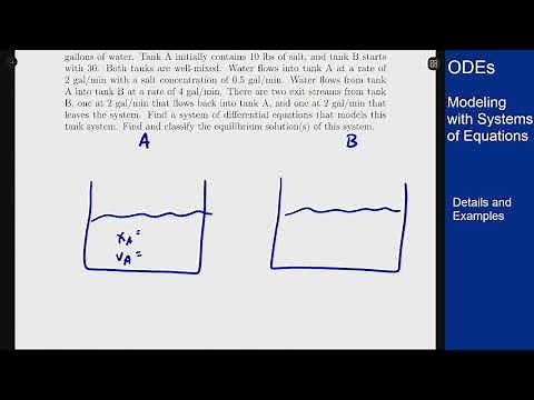 Differential Equations - Modeling with Systems - Multiple Tanks
