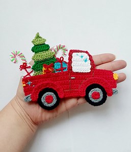 PATTERN Christmas Truck Applique Crochet Pattern PDF Crochet Christmas Decor Applique Holiday Crochet Baby Blanket Pattern Baby Gift ENG - Etsy