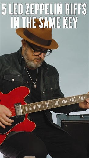 Marty Schwartz 🎸 on Instagram: "These 5 Led Zeppelin riffs sound even cooler together 🤘 They’re all in the key of E and share the same bluesy DNA—perfect if you’re learning classic rock riffs or trying to jam smoother. 🎥 Full lesson’s up now on YouTube! #guitar #tutorial #ledzeppelin"