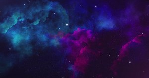 Animated Cosmic Nebula Background with Twinkling Stars