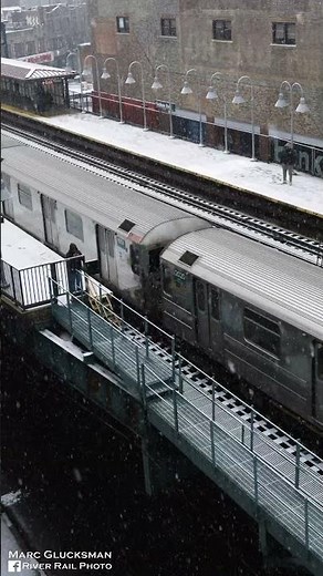 R62A On The 4 Line In The Snow (Fordham Road, Bronx, NY) #shorts