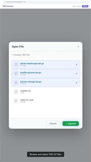 FREE TAR.GZ to 7Z Converter Online ⚡ #Shorts