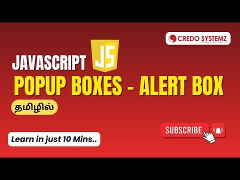JavaScript Tutorial for Beginners | Popup Boxes & Alert Box #credosystemz #careergrowth #techcareers