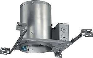 Juno 5 Inch Incandescent Ceiling Light Housing for New Construction, IC Rated Recessed Light, Adjustable Bar Hangers, Damp Location UL Listed Can Lighting, Includes Push-in Electrical Connectors