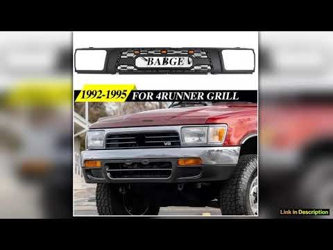 Front Grill TRD style WLights Fits For Toyota 4RUNNER 19921995 Modification Hilux Surf Racing grill
