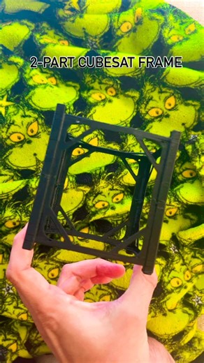 Space Chimps Labs on Instagram: "Tried a different frame design… not great. Since one side stacks over the other, the CubeSat form factor is lost. The sides collapse inward due to thermal warping, which becomes a serious issue. Side rails are key to the design, as they’re the only parts that actually contact the deployer during deployment. Score: 4/10"