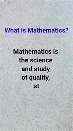 What is Mathematics? #mathematics #math #reel #fyp #uzairacademy