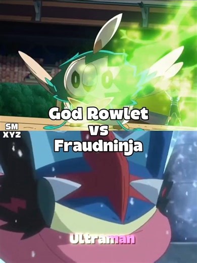 Rowlet vs Greninja #pokemon #anipoke#xyz #greninja #edit #shorts #debate #alola