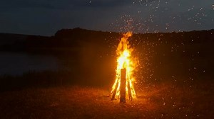 Big Bonfire Sparks Flying Large Flame Stock Footage Video (100% Royalty-free) 3855845881 | Shutterstock